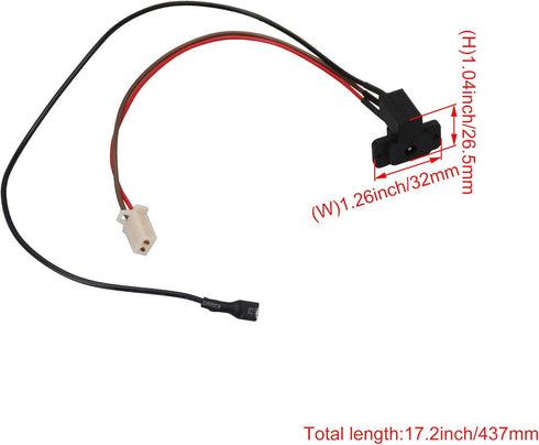 Yibuy Ride On Car Power Storage Charging Interface 2-Pins Port Compatible with Most Power Chargers