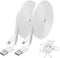 2 Pack 20FT Power Extension Cable for WyzeCam, Wyze Cam Pan, NestCam Indoor, Blink, USB to Micro USB Charging Cord