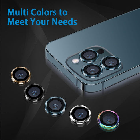 iPhone 12 Pro Max Camera Lens Protector - 9H Tempered Glass, Shockproof Cover, Anti-Scratch - 3 Pcs Graphite, 6.7 inch.
