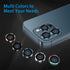 iPhone 12 Pro Max Camera Lens Protector - 9H Tempered Glass, Shockproof Cover, Anti-Scratch - 3 Pcs Graphite, 6.7 inch.