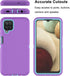 Heavy Duty Armor Case for Samsung Galaxy A12 6.5", Rugged Shockproof Dual Layer Hybrid Cover with Silicone Bumper,
