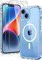 TAURI 3 in 1 Magnetic iPhone 13 Case - Compatible with MagSafe with 2X Screen Protectors - Clear 6.1"