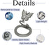 Magnetic Phone Ring Holder Compatible with MagSafe Grip, Adjustable Angle Butterfly Phone Ring Stands, Silver