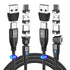 PD 60W USB C Magnetic Charging Cable 2Pack/6.6ft, 3A Fast Charging Data Transfer USB C/A to USB C