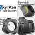 SkyTitan 4 Pack 4-Tab 17mm 4-Holes Brackets Adapters Replacement Holders Parts for CarPlay Screen with Ball Socket