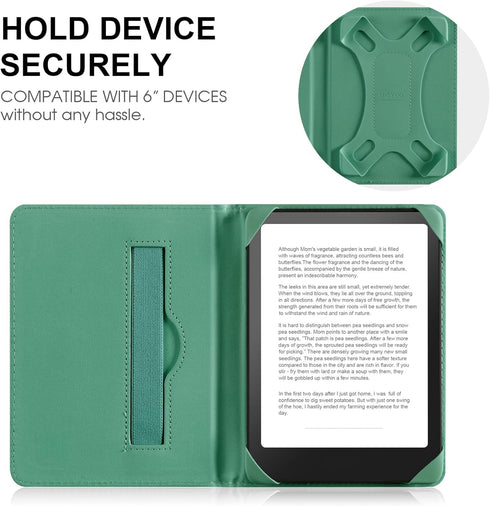 HoYiXi 6 inch Paperwhite(2015/2018)/Pocketbook HD,6" Universal Case for Kindle eReader Compatible with and Tolino/Kobo