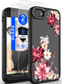 Dretal Case for iPhone SE 2022/2020, iPhone 8/7, Military Grade Drop Tested, Slim Flower Protective Cover, Safflower