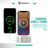 3-in-1 Portable Charger 5000 mAh Battery, Ultra-Compact Fast Charging for iPhone, USB-C Devices, Smartwatch (White)
