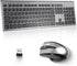 KANGRUI Wireless Keyboard and Mouse Combo - 17 inch Full Size 2.4G USB Ergonomic Slim Silent Wireless Keyboard and