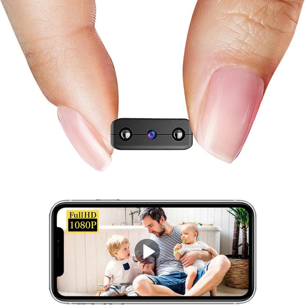 Smallest Wireless WiFi Camera, HD1080P Portable Baby Monitor, Pet Camera with Night Vision, Motion Detection
