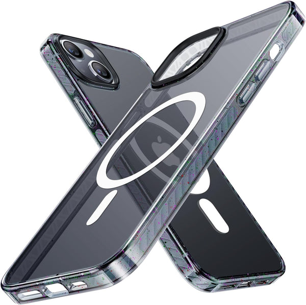 TORRAS 2023 Upgraded Magnetic iPhone 13/14 Case, 12FT Military Grade Protection, Non-Yellowing, Glittery Black