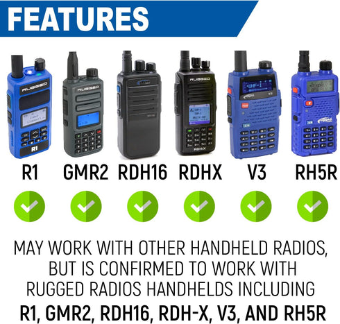 Rugged Radios Single Side Radio Mount - Universal Design for V3 RH5R RDH R1 GMR2 and Baofeng