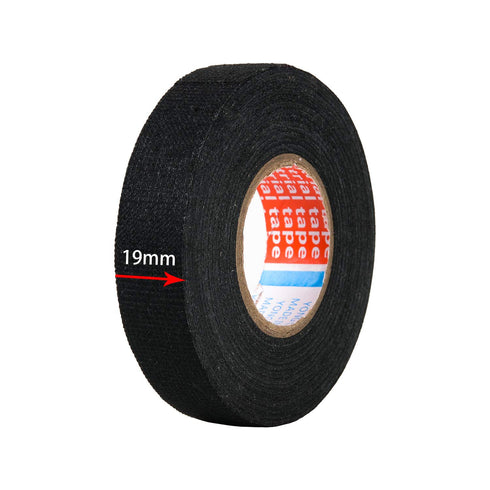 HSTECH 3/4-Inch 50-Foot (4 Wire Harness Cloth Tape, by Rolls), Speaker Wiring Harness Cloth Tape, Black Adhesive Fabric