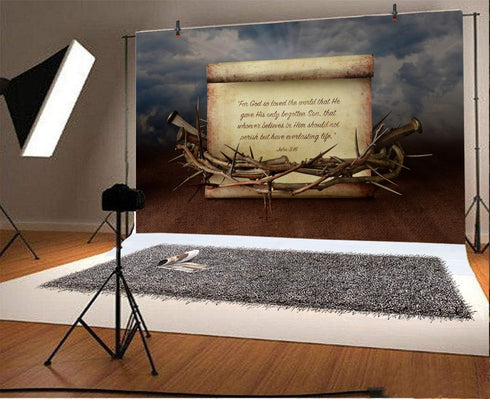 AOFOTO 5x3ft Holy Bible Story Parchment Backdrop for Photography, Vintage Paper Scripture Background