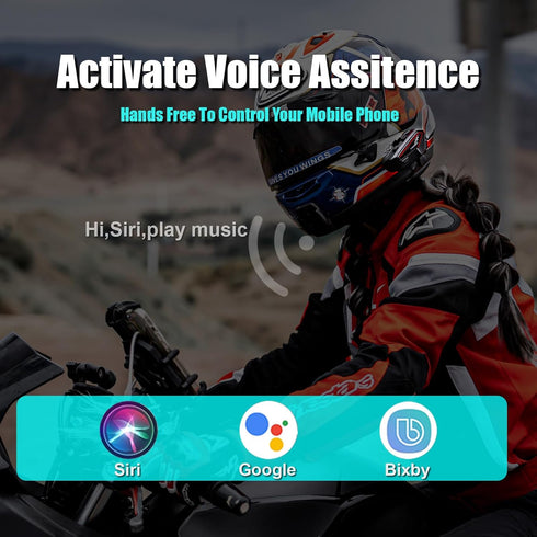 FreedConn Motorcycle Bluetooth Headset F1, Helmet Intercom with CVC Noise Cancellation, Universal Pairing, IP67