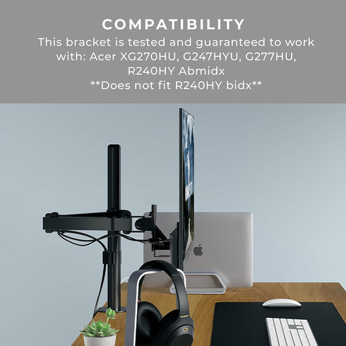 HumanCentric VESA Mount Adapter for Acer Monitor XG270HU, G247HYU, G277HU, R240HY Abmidx (Not for R240HY bidx)
