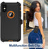 Shop iPhone X/Xs Case with Belt Clip Holster, Rugged Military Grade Protection & 2X Screen Protectors (Orange).