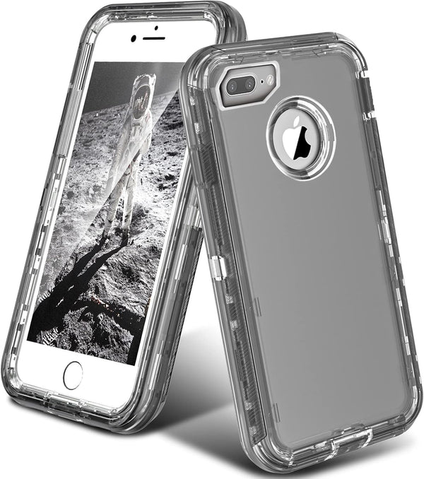 ORIbox Case for iPhone 7 Plus and 8 Plus, Heavy Duty Shockproof Anti-Fall Clear Case