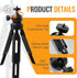 OBHEI 1/4" Extendable Mini Camera Tripod, Portable Selfie Stick Handle Grip Desktop Webcam Tripod with Screw for DSLR