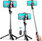 Selfie Stick Tripod, All in One Extendable & Portable Selfie Stick with Wireless Remote Compatible with iPhone 14 13 12