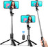Selfie Stick Tripod, All in One Extendable & Portable Selfie Stick with Wireless Remote Compatible with iPhone 14 13 12