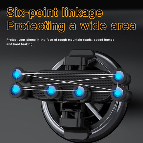 Sunvie Invisible Car Phone Holder, Rotatable Air Vent Cell Phone Mount with Gravity Bracket, Universal Anti-Shake