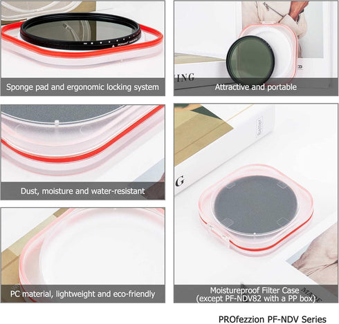 PROfezzion 77mm Variable ND Filter, Multi-Coated ND2-ND400 for Canon EF 16-35mm, Sigma 24mm, Nikon AF-S Lens