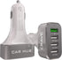Crave CarHub 54W 4 Port USB Car Charger, Qualcomm Quick Charge 3.0 - White