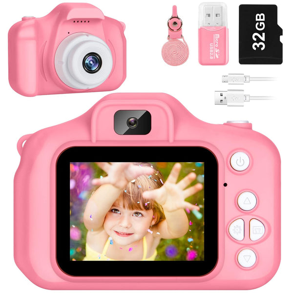 Kids Camera for Boys and Girls, SINEAU Digital Camera Toy Gift, Toddler Birthday Gift with 32GB SD Card, Video Recorder