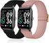 2 Pack Stretchy Nylon Watch Bands, Compatible with Woneligo/Fitpolo Smart Watch IDW13, Soft Elastic Straps for Men Women