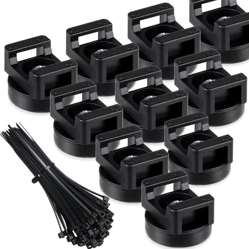 Yookeer 60 Pieces Magnetic Zip Tie Mount Multipurpose Cable Holder Magnets Magnetic