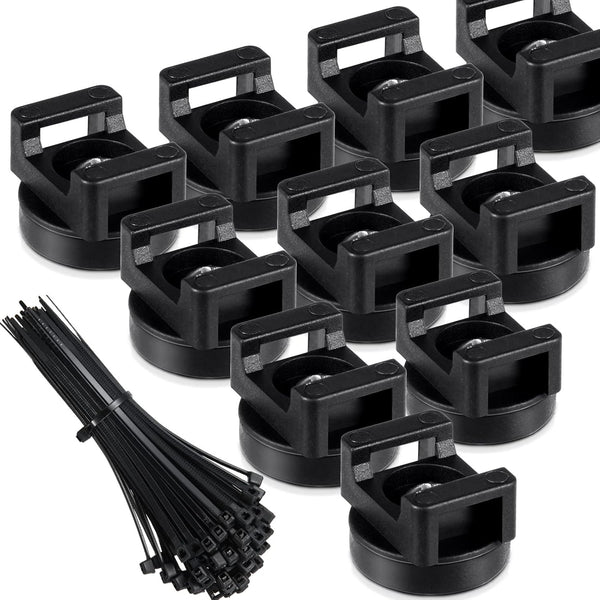 Yookeer 60 Pieces Magnetic Zip Tie Mount Multipurpose Cable Holder Magnets Magnetic