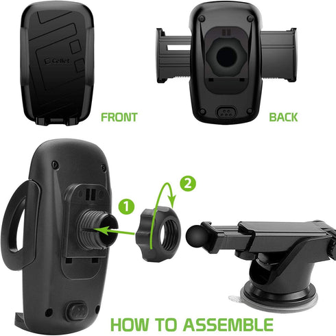 Cellet Telescoping Arm Car Phone Holder - Adjustable Dashboard & Windshield Mount for Smartphones