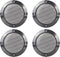 X AUTOHAUX 4pcs 4 Inch Metal Glossy Audio Speaker Cover, Subwoofer Grill Horn Guard, Black