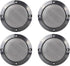 X AUTOHAUX 4pcs 4 Inch Metal Glossy Audio Speaker Cover, Subwoofer Grill Horn Guard, Black
