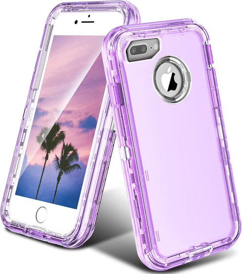 ORIbox Heavy Duty Shockproof Clear Case for iPhone 7 Plus & 8 Plus - Anti-Fall Protection