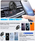 Mag-Safe Car Phone Holder Mount for Nissan Rogue 2014-2020, Custom Magnetic Air Vent Stand for iPhone 15 14 13 12 Pro