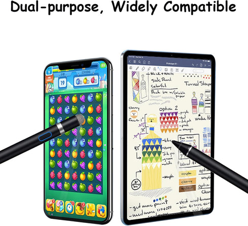 Stylus Pen for iPad, Digital Fine Point Tablet Pen for iPhone Android, Compatible with iPad Mini/Pro/Air and More