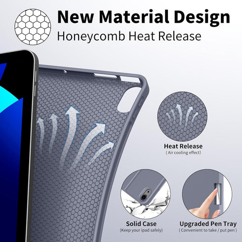 KENKE iPad Air Case with Keyboard 6th/5th/4th Gen 11 & 10.9 Inch, Detachable Wireless Bluetooth, Auto Wake/Sleep