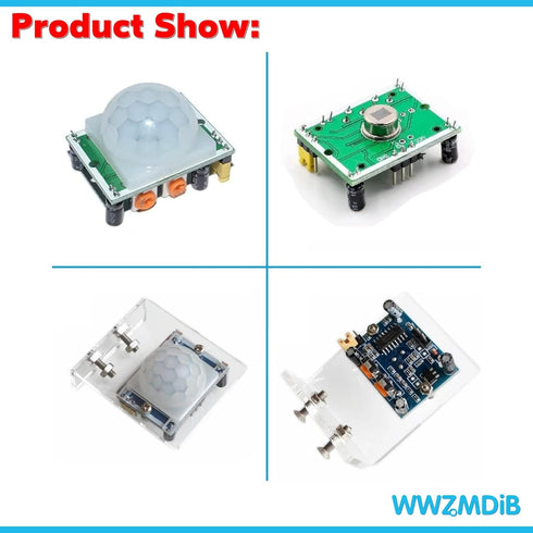 5Pcs HC-SR501 PIR Motion Sensor Module + 2Pcs Exclusive Housing for Arduino Raspberry Pi Toys