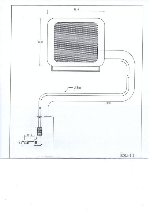 TW-02 CB External Speaker for Mobile Transceiver Ham Radio, 5W with Swivel Bracket and 1.8M Cable with 3.5mm Mono Plug