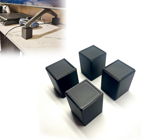 Zenkaelum 2 Inch Square TV Stand Riser Set of 4, Compact TV Stand