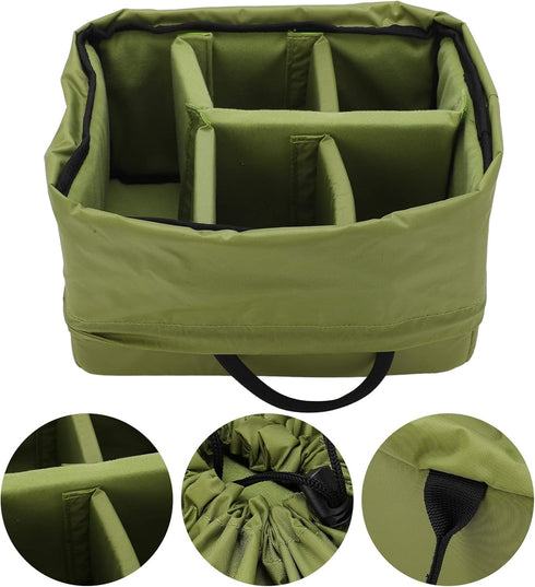 Hilitand Protective Flexible Padded Storage Bag with Removable Partition for Mirrorless Cameras and Lenses