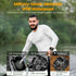 Military Smartwatch for Men, 1.96" AMOLED Screen, Bluetooth Calls, IP68 Waterproof, Black & Orange Bands