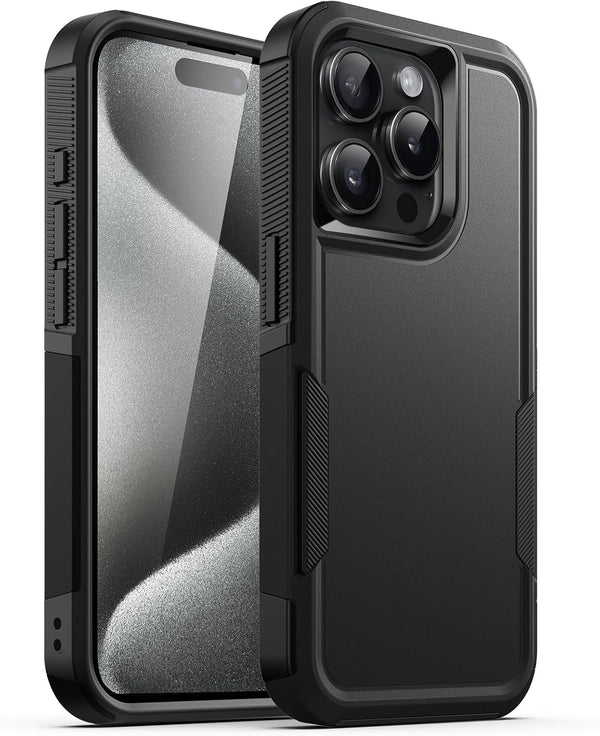 JETech Case for iPhone 15 Pro 6.1-Inch, Heavy Duty Dual-Layer Rugged Protection, Shockproof