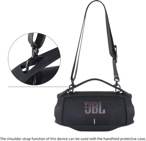 Silicone Cover Case for JBL Xtreme 4 Portable Bluetooth Speaker, Waterproof Soft Skin Protective Case - Black