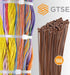 GTSE 12 Inch Brown Zip Ties, 100 Pack, 50lb Strength, UV Resistant Nylon Cable Ties, Self-Locking