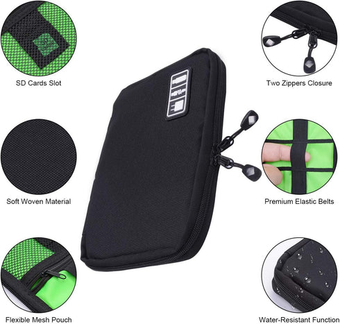 iiteeology Smart Watch Band Storage Bag, Universal Accessories Organizer Bag for Travel, Extra Pocket for Magsafe