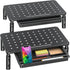 Zimilar 2 Pack Monitor Stand Riser with Drawer - 3 Height Adjustable Metal Stand for Computer, Laptop, Printer