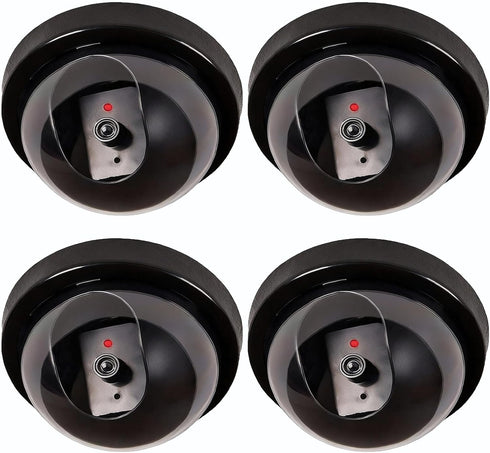 WALI Dummy Fake Security CCTV Dome Camera with Flashing Red LED Light with